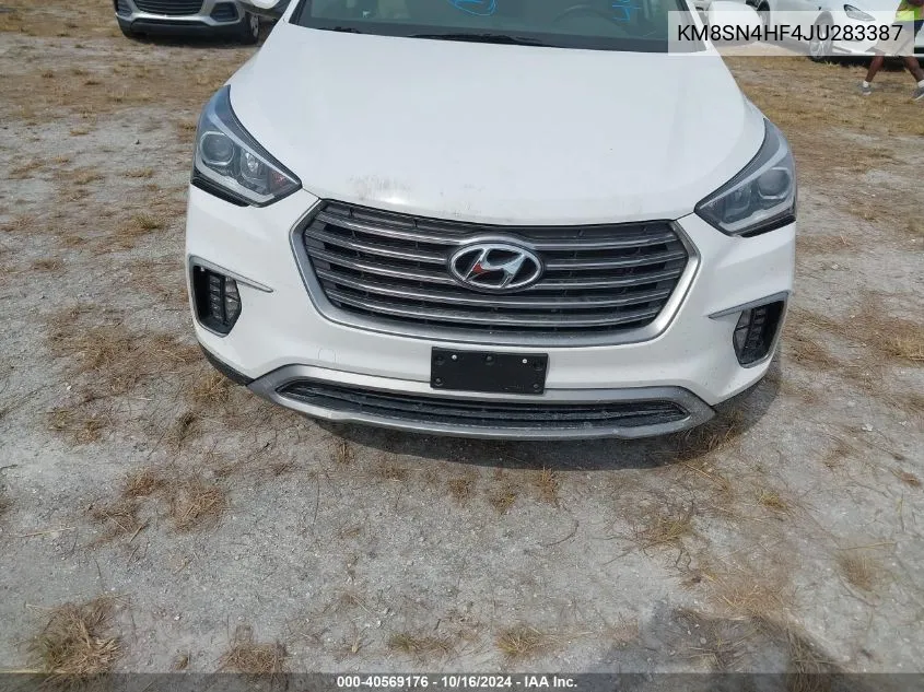 2018 Hyundai Santa Fe Se VIN: KM8SN4HF4JU283387 Lot: 40569176