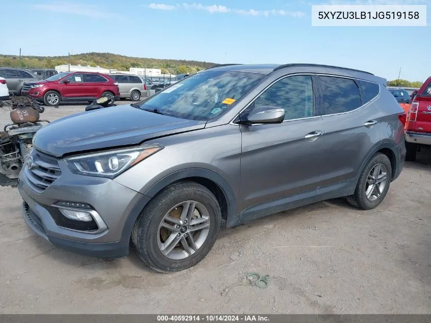 2018 Hyundai Santa Fe Sport 2.4L VIN: 5XYZU3LB1JG519158 Lot: 40592914