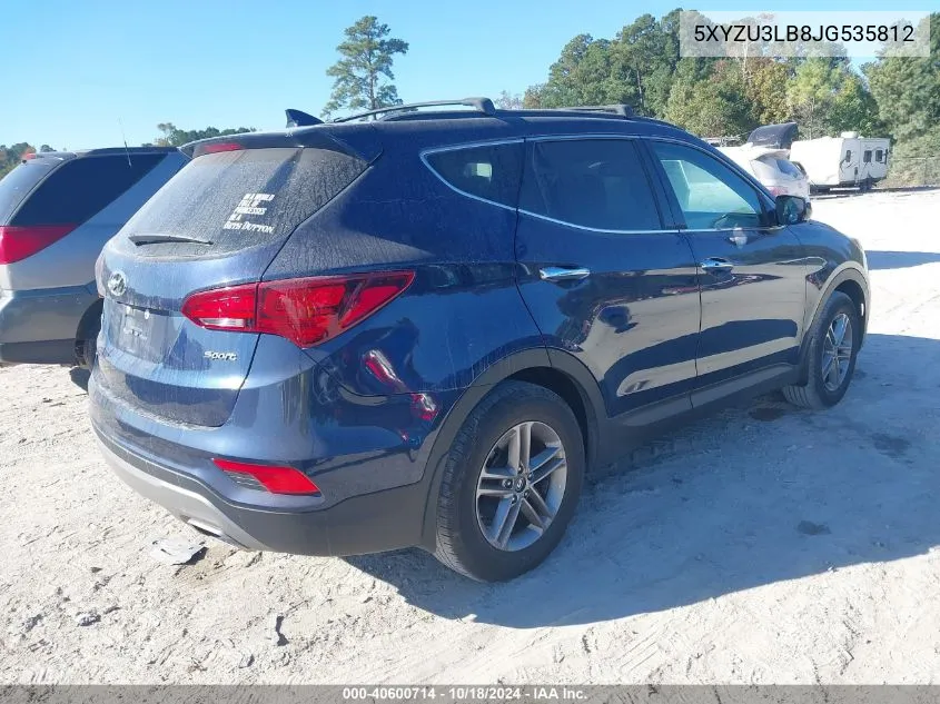 5XYZU3LB8JG535812 2018 Hyundai Santa Fe Sport 2.4L