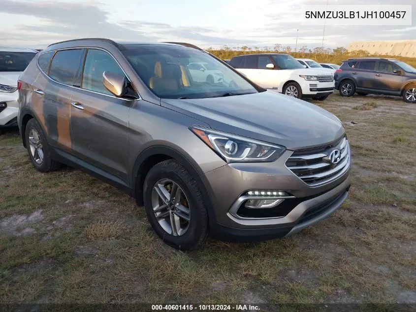 2018 Hyundai Santa Fe Sport 2.4L VIN: 5NMZU3LB1JH100457 Lot: 40601415