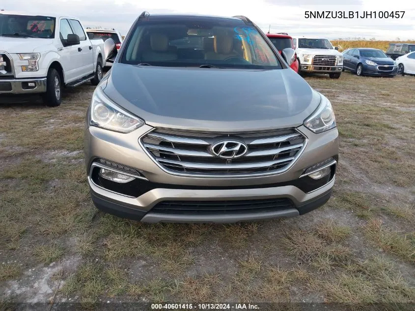 2018 Hyundai Santa Fe Sport 2.4L VIN: 5NMZU3LB1JH100457 Lot: 40601415