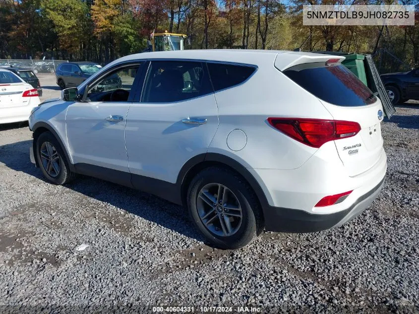 2018 Hyundai Santa Fe Sport 2.4L VIN: 5NMZTDLB9JH082735 Lot: 40604331