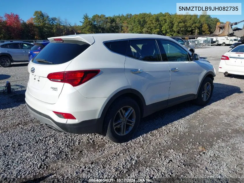 5NMZTDLB9JH082735 2018 Hyundai Santa Fe Sport 2.4L