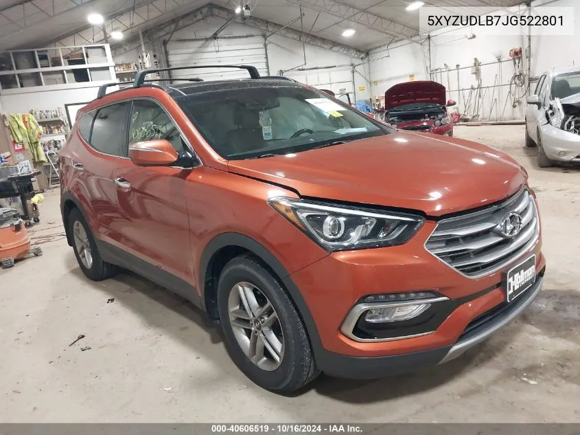 2018 Hyundai Santa Fe Sport 2.4L VIN: 5XYZUDLB7JG522801 Lot: 40606519