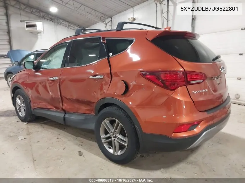 2018 Hyundai Santa Fe Sport 2.4L VIN: 5XYZUDLB7JG522801 Lot: 40606519