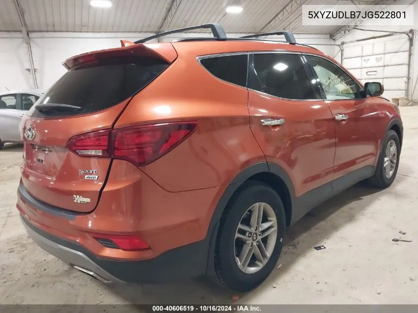 2018 Hyundai Santa Fe Sport 2.4L VIN: 5XYZUDLB7JG522801 Lot: 40606519