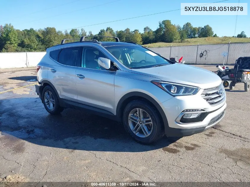 2018 Hyundai Santa Fe Sport 2.4L VIN: 5XYZU3LB8JG518878 Lot: 40611359