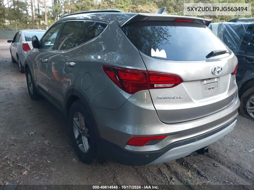 5XYZUDLB9JG563494 2018 Hyundai Santa Fe Sport 2.4L