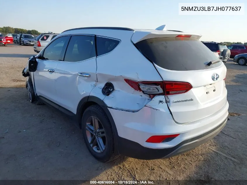 2018 Hyundai Santa Fe Sport 2.4L VIN: 5NMZU3LB7JH077637 Lot: 40616084