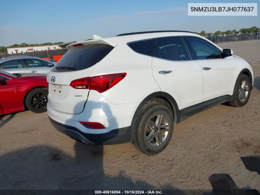 2018 Hyundai Santa Fe Sport 2.4L VIN: 5NMZU3LB7JH077637 Lot: 40616084