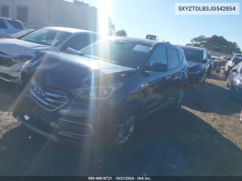 2018 Hyundai Santa Fe Sport VIN: 5XYZTDLB3JG542854 Lot: 40616721