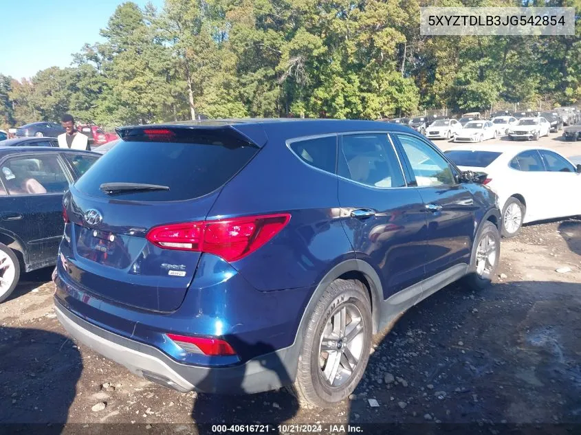 2018 Hyundai Santa Fe Sport VIN: 5XYZTDLB3JG542854 Lot: 40616721