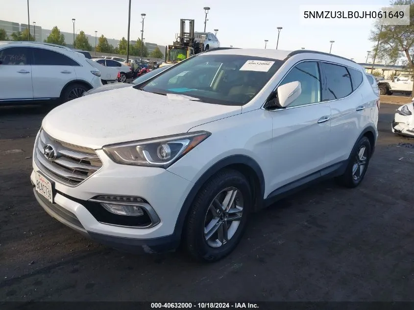 2018 Hyundai Santa Fe Sport 2.4L VIN: 5NMZU3LB0JH061649 Lot: 40632000