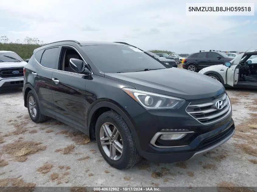 5NMZU3LB8JH059518 2018 Hyundai Santa Fe Sport 2.4L