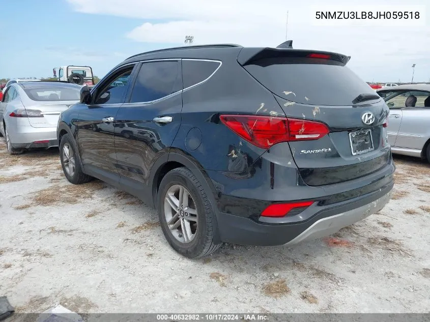 2018 Hyundai Santa Fe Sport 2.4L VIN: 5NMZU3LB8JH059518 Lot: 40632982