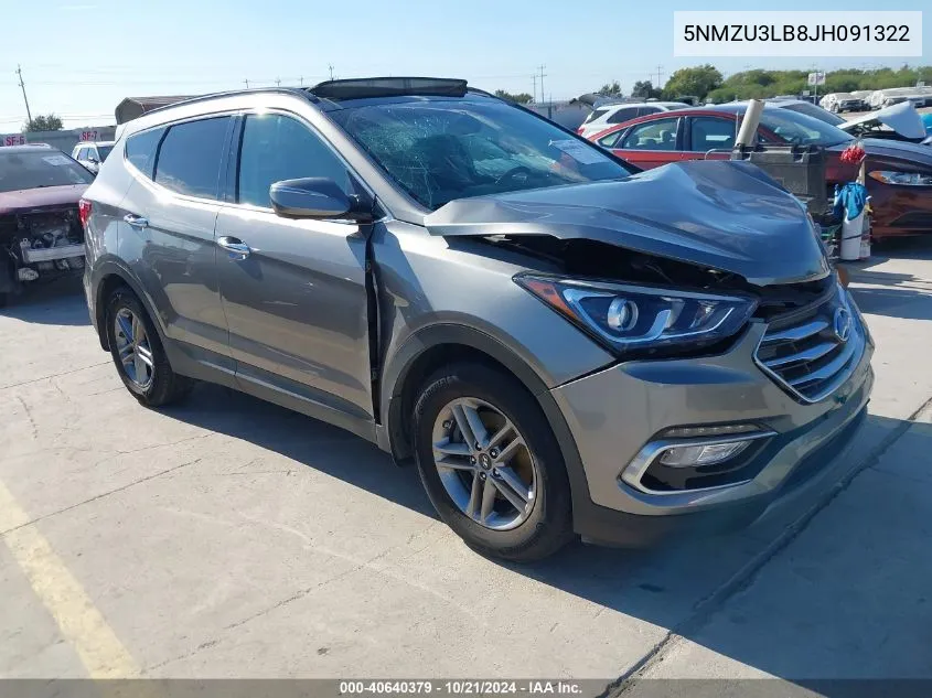 2018 Hyundai Santa Fe Sport 2.4L VIN: 5NMZU3LB8JH091322 Lot: 40640379