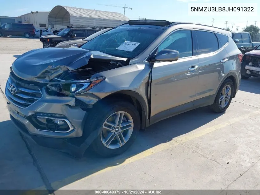 5NMZU3LB8JH091322 2018 Hyundai Santa Fe Sport 2.4L