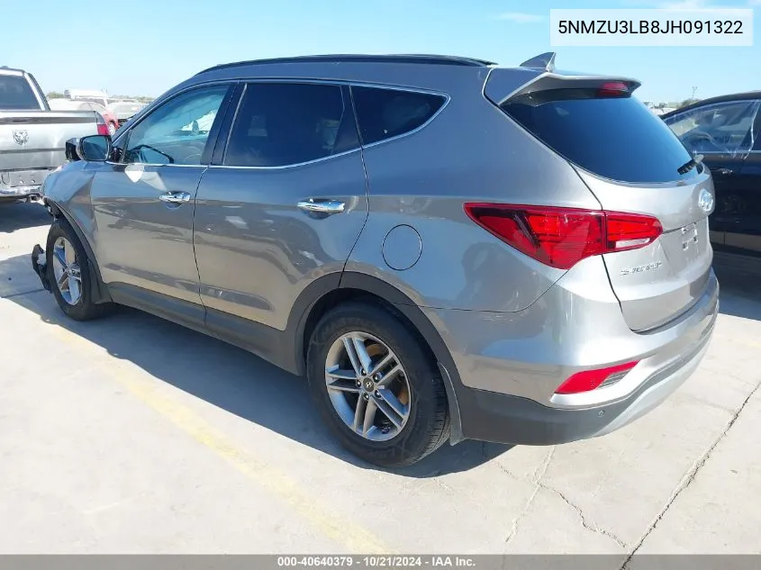 5NMZU3LB8JH091322 2018 Hyundai Santa Fe Sport 2.4L