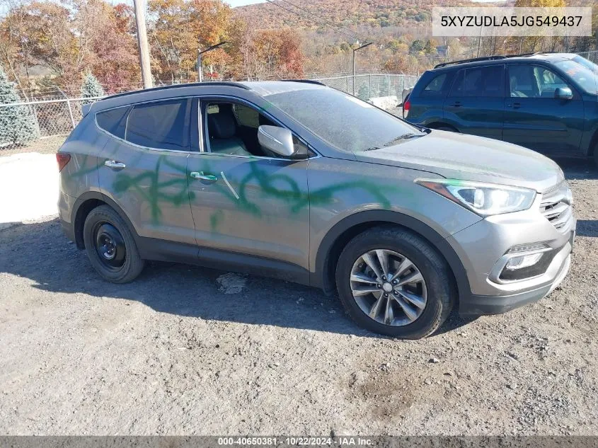 5XYZUDLA5JG549437 2018 Hyundai Santa Fe Sport 2.0T