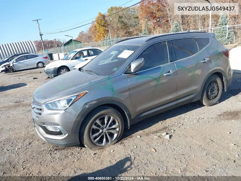 5XYZUDLA5JG549437 2018 Hyundai Santa Fe Sport 2.0T