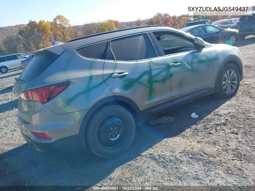 2018 Hyundai Santa Fe Sport 2.0T VIN: 5XYZUDLA5JG549437 Lot: 40650381