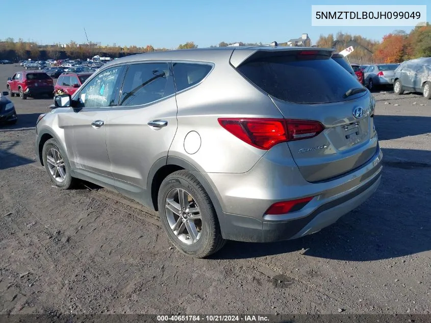 5NMZTDLB0JH099049 2018 Hyundai Santa Fe Sport 2.4L