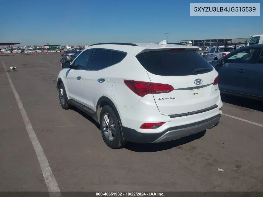 5XYZU3LB4JG515539 2018 Hyundai Santa Fe Sport 2.4L