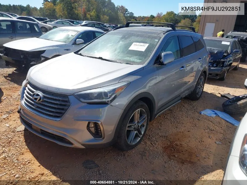 2018 Hyundai Santa Fe Se/Limited VIN: KM8SR4HF9JU292851 Lot: 40654881