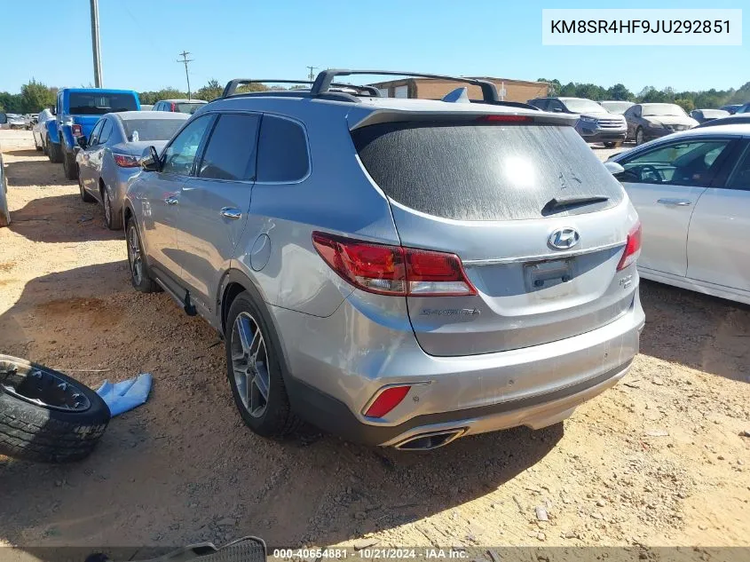 KM8SR4HF9JU292851 2018 Hyundai Santa Fe Se/Limited