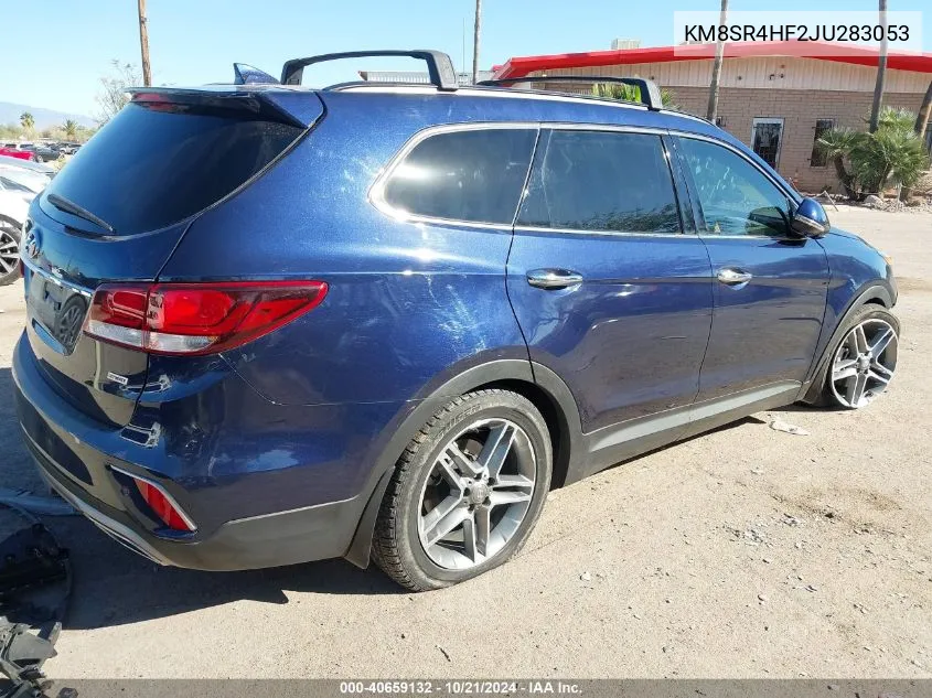 2018 Hyundai Santa Fe Se Ultimate VIN: KM8SR4HF2JU283053 Lot: 40659132