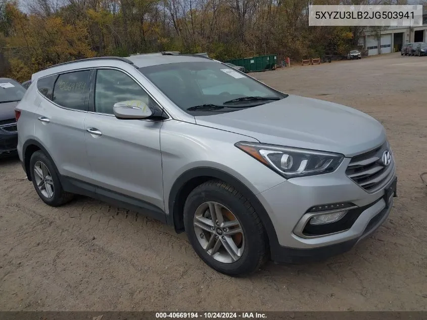 2018 Hyundai Santa Fe Sport 2.4L VIN: 5XYZU3LB2JG503941 Lot: 40669194