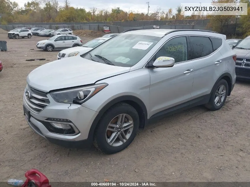 2018 Hyundai Santa Fe Sport 2.4L VIN: 5XYZU3LB2JG503941 Lot: 40669194