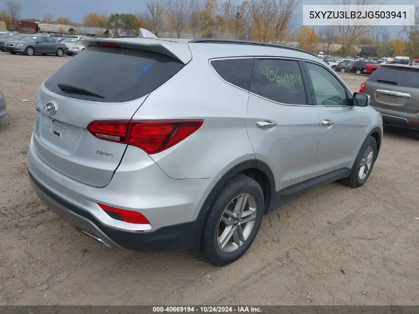 5XYZU3LB2JG503941 2018 Hyundai Santa Fe Sport 2.4L