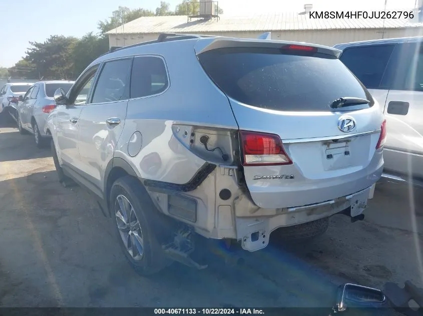 KM8SM4HF0JU262796 2018 Hyundai Santa Fe Se