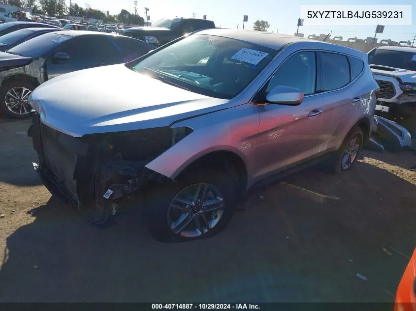 2018 Hyundai Santa Fe Sport 2.4L VIN: 5XYZT3LB4JG539231 Lot: 40714887