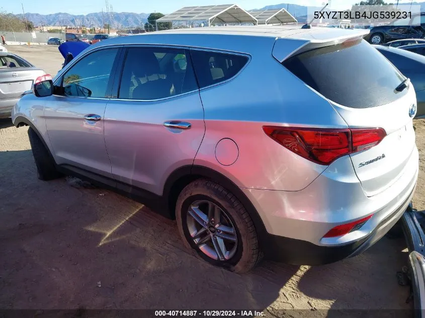 2018 Hyundai Santa Fe Sport 2.4L VIN: 5XYZT3LB4JG539231 Lot: 40714887