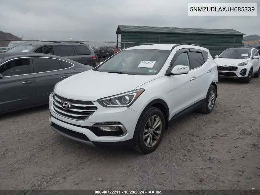 5NMZUDLAXJH085339 2018 Hyundai Santa Fe Sport 2.0T