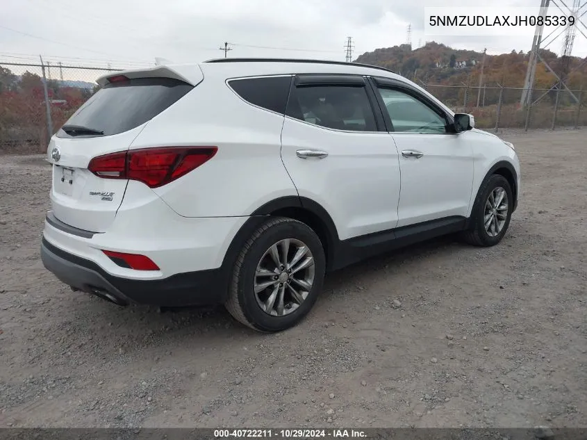 5NMZUDLAXJH085339 2018 Hyundai Santa Fe Sport 2.0T