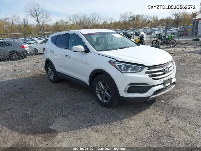 2018 Hyundai Santa Fe Sport 2.4L VIN: 5XYZTDLB5JG562572 Lot: 40724100