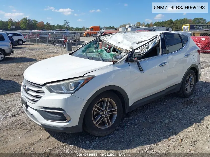 2018 Hyundai Santa Fe Sport 2.4L VIN: 5NMZT3LB8JH069193 Lot: 40730551