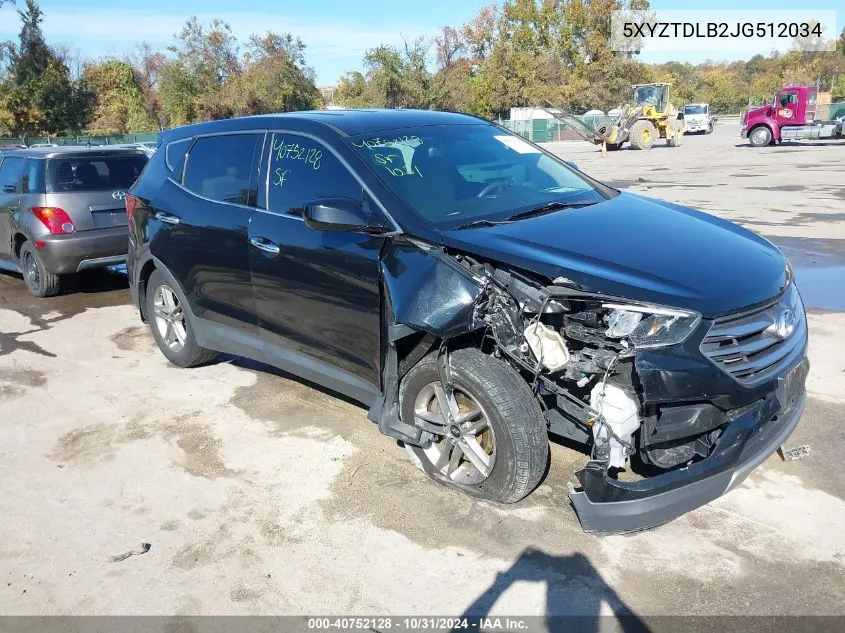 2018 Hyundai Santa Fe Sport 2.4L VIN: 5XYZTDLB2JG512034 Lot: 40752128