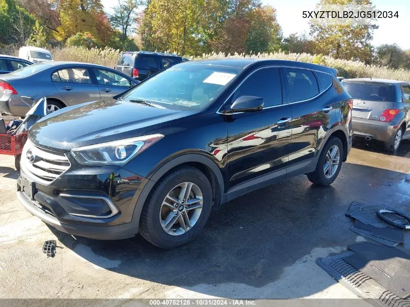 2018 Hyundai Santa Fe Sport 2.4L VIN: 5XYZTDLB2JG512034 Lot: 40752128