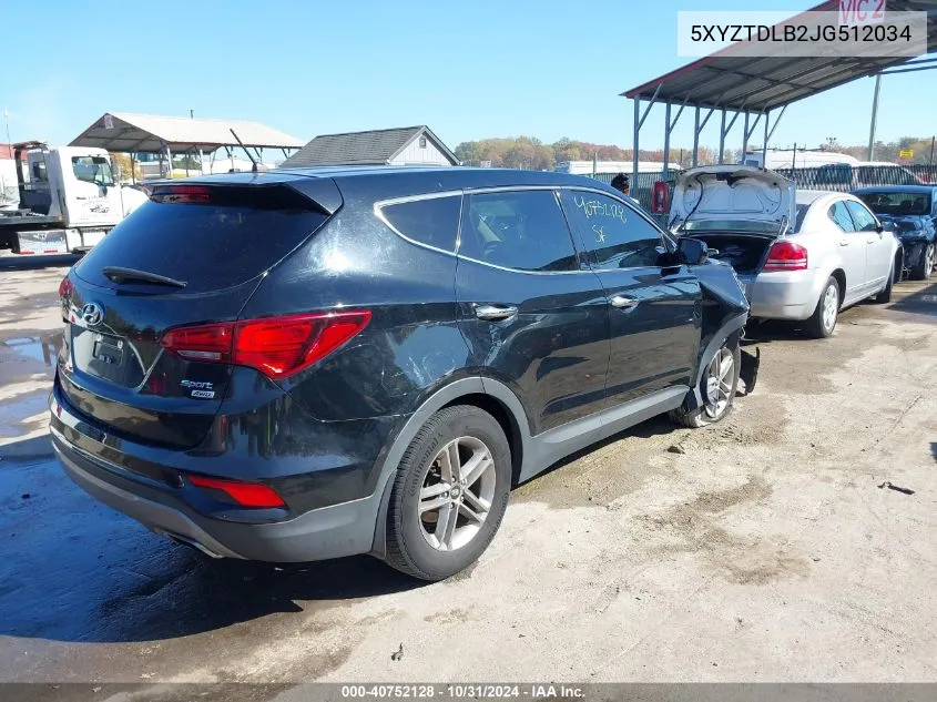 2018 Hyundai Santa Fe Sport 2.4L VIN: 5XYZTDLB2JG512034 Lot: 40752128