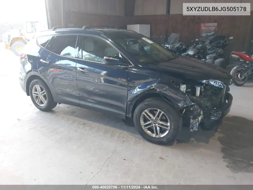 2018 Hyundai Santa Fe Sport 2.4L VIN: 5XYZUDLB6JG505178 Lot: 40820706