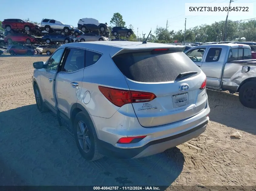 2018 Hyundai Santa Fe Sport 2.4L VIN: 5XYZT3LB9JG545722 Lot: 40842757