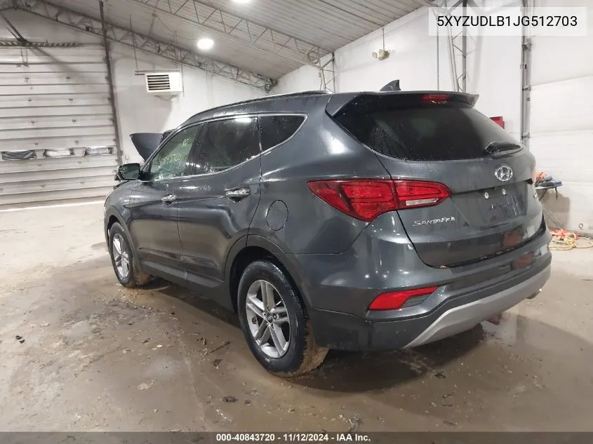 2018 Hyundai Santa Fe Sport 2.4L VIN: 5XYZUDLB1JG512703 Lot: 40843720