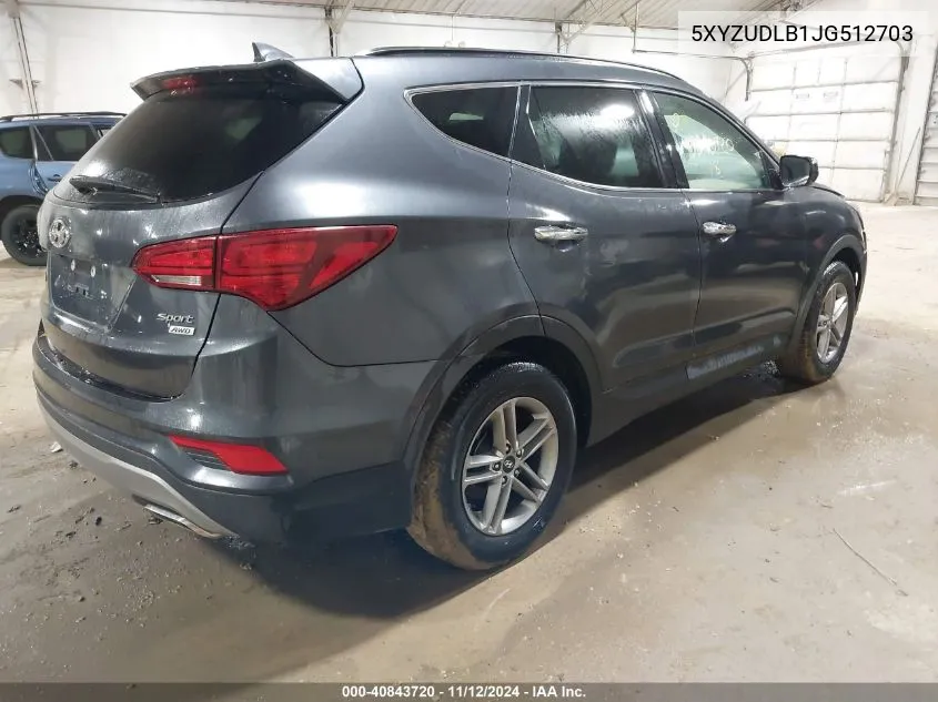 2018 Hyundai Santa Fe Sport 2.4L VIN: 5XYZUDLB1JG512703 Lot: 40843720