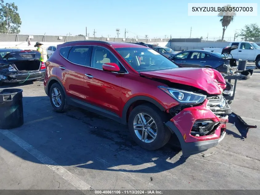 2018 Hyundai Santa Fe Sport 2.4L VIN: 5XYZU3LB0JG507003 Lot: 40861106