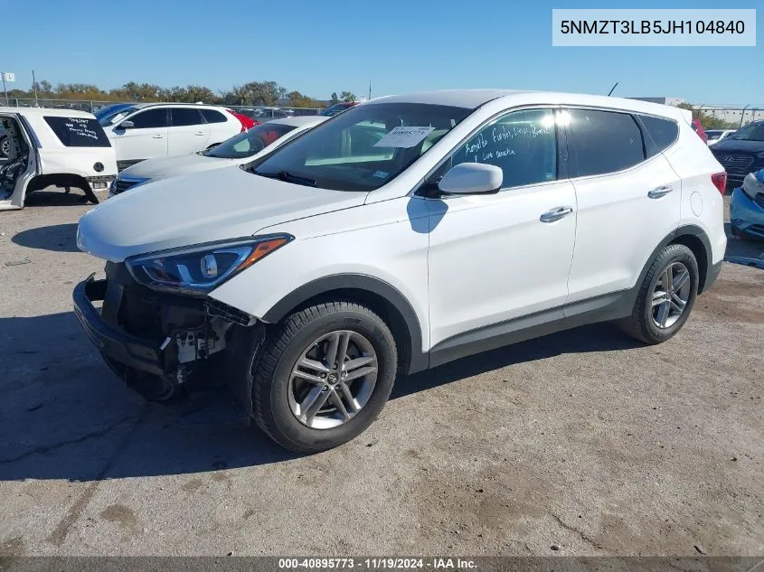 2018 Hyundai Santa Fe Sport 2.4L VIN: 5NMZT3LB5JH104840 Lot: 40895773