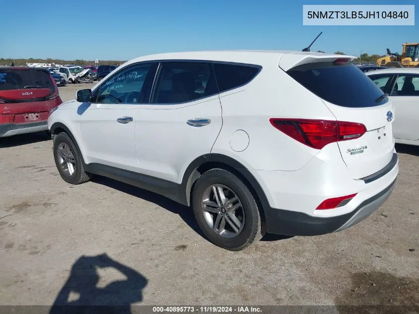 2018 Hyundai Santa Fe Sport 2.4L VIN: 5NMZT3LB5JH104840 Lot: 40895773